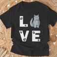 ブリティッシュショートヘア猫愛かわいい猫子猫ギフト Tシャツ 高齢者への贈り物