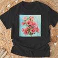 ブーゲンビリア ブーケ フローラル パステルカラー グラフィック Tシャツ 高齢者への贈り物
