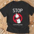 プラスチック汚染環境係派を止める Tシャツ 高齢者への贈り物