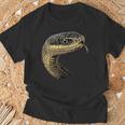 ヘビ パイソン コブラ マンバ ガラガラヘビ かわいいヘビ Tシャツ 高齢者への贈り物