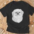 ペキニーズドッググラフィックペットアートペキニーズ。 Tシャツ 高齢者への贈り物