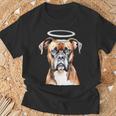 ボクサー 犬 天使 Tシャツ 高齢者への贈り物