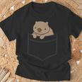 ポケットの赤ちゃんウォンバット かわいいオーストラリアのウォンバット Tシャツ 高齢者への贈り物
