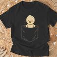 ポケットアニマルかわいいひよこチキンのポケット Tシャツ 高齢者への贈り物