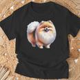 ポメラニアン犬 長袖tシャツ Tシャツ 高齢者への贈り物