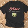 マキ・デュ・オーシュはマキ寿司 巻き寿司 Tシャツ 高齢者への贈り物