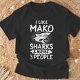 マコ サメの歯 おもしろい 海 Tシャツ 高齢者への贈り物