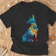 マンチェスター テリア犬のレトロなデザイン Tシャツ 高齢者への贈り物