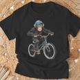 モンキー ライディング バイク ヴィンテージ 自転車 バイカー エイプ チンパンジー Tシャツ 高齢者への贈り物