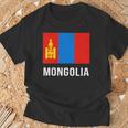 モンゴル モンゴル国旗 Tシャツ 高齢者への贈り物