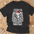 ラブクラフトのサンタとクトゥルフのクリスマス Tシャツ 高齢者への贈り物