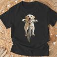 ラブラドールレトリバー サイクリング Tシャツ 高齢者への贈り物