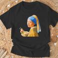ラーメン 面白いtシャツ おもしろ ネタ フェルメール メンズ 面白い 服 おもしろグッズ グルメ 食べ物 Tシャツ 高齢者への贈り物
