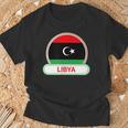 リビア国バッジ リビア国旗 Tシャツ 高齢者への贈り物