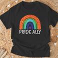 レインボーフラッグ プライド アリー ゲイプライド 月 Lgbtq Ally Lgbt Tシャツ 高齢者への贈り物