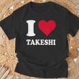 レッドハート I Love Takeshi Tシャツ 高齢者への贈り物