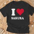 レッドハート I Loveakura Tシャツ 高齢者への贈り物