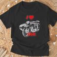 ロシアのレトロなオートバイ愛好家のためのi Love Ural Tシャツ 高齢者への贈り物