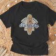 ロングボードサーフボードサーフィンサーファーレトロヴィンテージカリフォルニアusa 長袖tシャツ Tシャツ 高齢者への贈り物