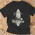 ワイメアベイ ハレイワ ハワイ サーフボード サーフィン サーファー ハワイアン Tシャツ 高齢者への贈り物
