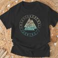 ヴァルクナット オーディンシンボル ケルトノット 北欧バイキング ルーン文字 Tシャツ 高齢者への贈り物