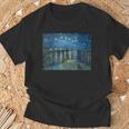 ヴィンセントファンゴッホローヌの星空 Tシャツ 高齢者への贈り物