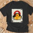 ヴィンテージ ゴム アヒル 富士山 日本のアヒル Tシャツ 高齢者への贈り物