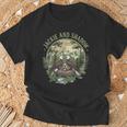 ヴィンテージ ジャッキーとシャドウ 白頭ワシファミリー 自然愛好家 Tシャツ 高齢者への贈り物