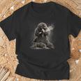 ヴィンテージ スモーキングプードル ファニー 犬 父の日 Tシャツ 高齢者への贈り物