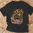 ヴィンテージ ホラー 狼男 ホイールバイカー Tシャツ 高齢者への贈り物