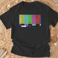 ヴィンテージテレビテストパターンカラーバー グラフィックデザインプレゼント Tシャツ 高齢者への贈り物