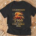 伝説の1966年 火の馬の年 60歳の誕生日 男性 女性 Tシャツ 高齢者への贈り物