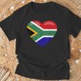 南アフリカ ハート 南アフリカお土産 南アフリカ国旗 Tシャツ 高齢者への贈り物