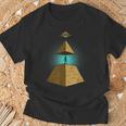 古代宇宙飛行士エジプトピラミッド宇宙人陰謀理論 Tシャツ 高齢者への贈り物