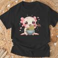 可愛いウーパールーパーラーメン Tシャツ 高齢者への贈り物