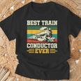 史上最高の電車の車掌 Conductor Railroad Tシャツ 高齢者への贈り物