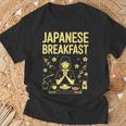 和朝食 禅 朝 みそ 米茶 グラフィックアート Tシャツ 高齢者への贈り物