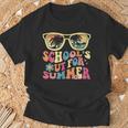 夏休みのレトロスクール最終日、先生のお出かけ Tシャツ 高齢者への贈り物
