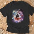 宇宙猫乗馬ユニコーン ラマ ベーコン&タコス Tシャツ 高齢者への贈り物