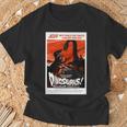 恐竜レトロヴィンテージ映画ポスタープリント 長袖tシャツ Tシャツ 高齢者への贈り物