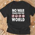 戦争禁止、平和、反戦、戦争禁止 長袖tシャツ Tシャツ 高齢者への贈り物