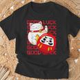 招き猫 招き猫だるま Kawaii Good Luck Tシャツ 高齢者への贈り物