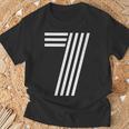 数字 7 ラッキーナンバーセブン Tシャツ 高齢者への贈り物