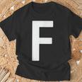 文字f 小文字 アルファベットマッチング ハロウィン Abc Tシャツ 高齢者への贈り物
