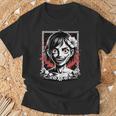 日本のゴス 不気味なエモ Y2k 日本ホラー アニメ 漫画 長袖tシャツ Tシャツ 高齢者への贈り物