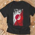 日本チュニジア国旗 日本のチュニジア。 Tシャツ 高齢者への贈り物