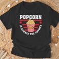 映画と日付の夜のギフトのためのおかしいポップコーンのtシャツ Tシャツ 高齢者への贈り物
