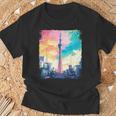 東京スカイツリージャパンaporwave エステ 日本観光 Tシャツ 高齢者への贈り物