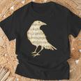 楽譜 カラス レイヴン 鳥 シルエット 音符 アート Tシャツ 高齢者への贈り物