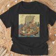 歌川広重作 宝船 七福神 Tシャツ 高齢者への贈り物